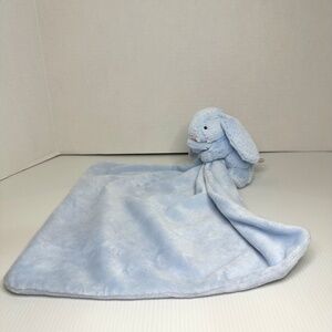 Jellycat Bashful Bunny Soother Security Blanket Baby Lovey Plush Blue Lovey